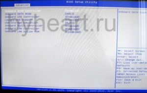 Настройки БИОС Acer Aspire 7600U